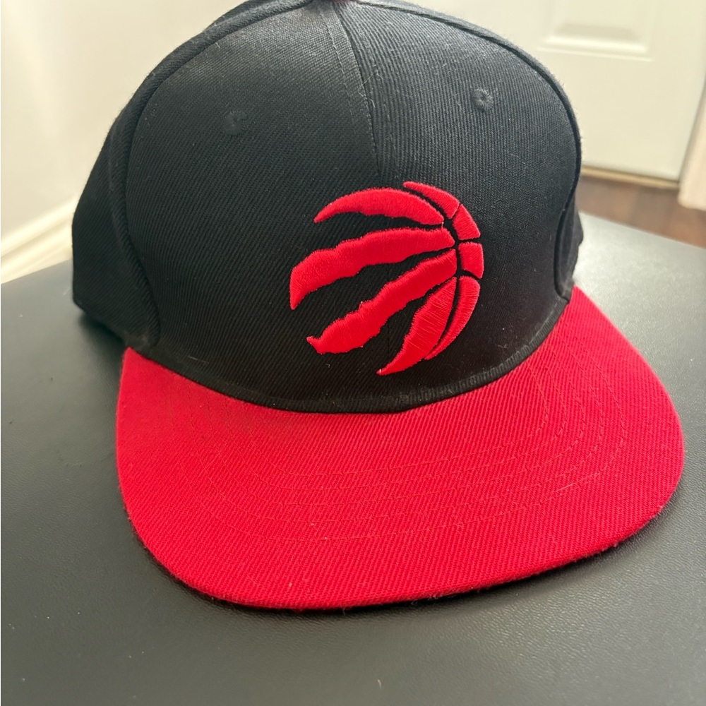 Black and Red Toronto Raptors Logo Cap